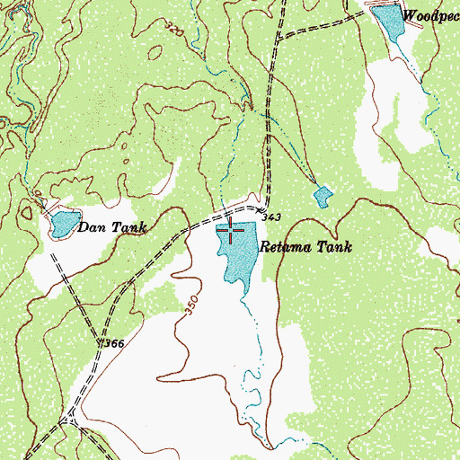 Topographic Map of Retama Tank, TX