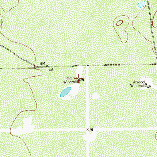 Topographic Map of Retama Windmill, TX