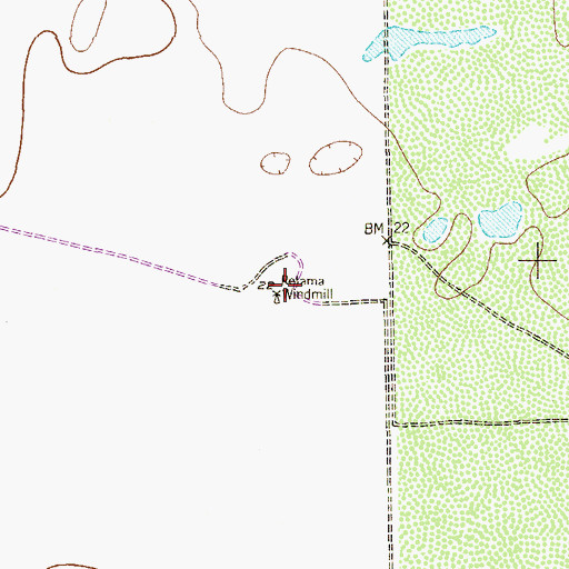 Topographic Map of Retama Windmill, TX