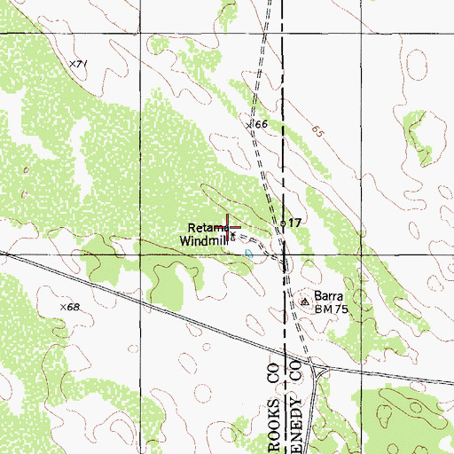 Topographic Map of Retama Windmill, TX