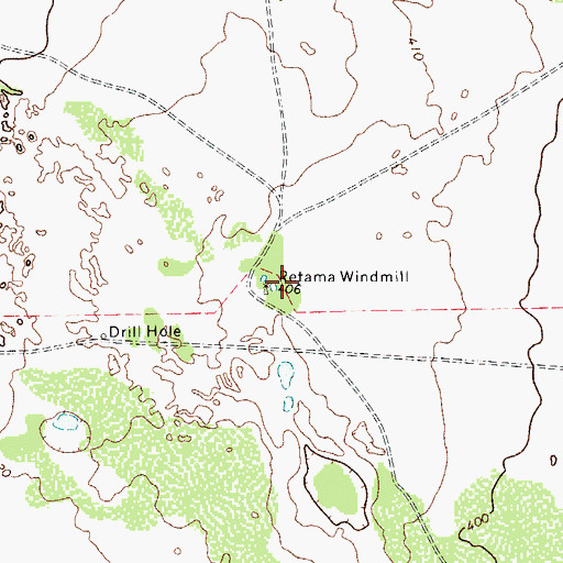 Topographic Map of Retama Windmill, TX