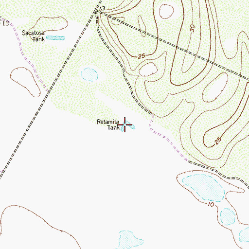 Topographic Map of Retamita Tank, TX