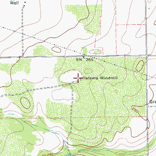 Topographic Map of Retema Windmill, TX