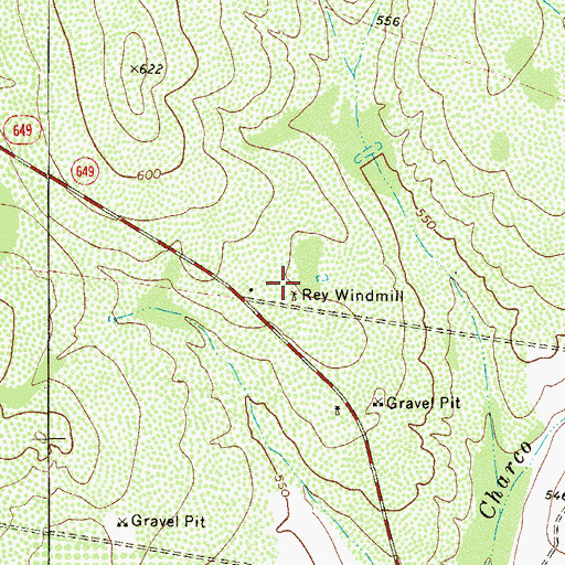 Topographic Map of Rey Windmill, TX