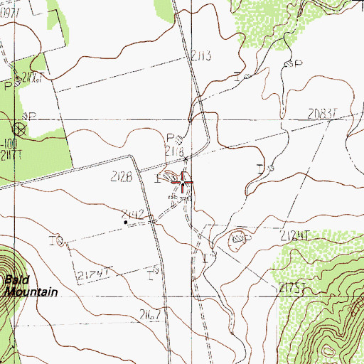 Topographic Map of Rhodes Ranch, TX