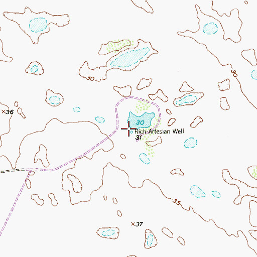 Topographic Map of Rich Artesian Well, TX