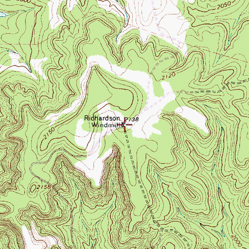 Topographic Map of Richardson Windmill, TX