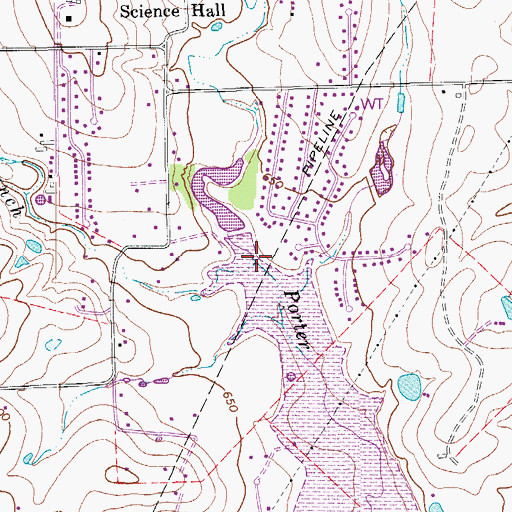 Topographic Map of Richmond Branch, TX