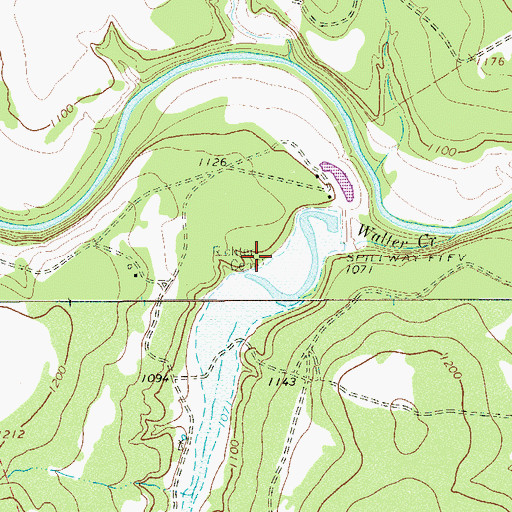 Topographic Map of Richter Cemetery, TX