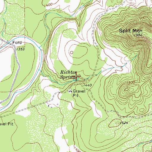 Topographic Map of Richter Spring, TX
