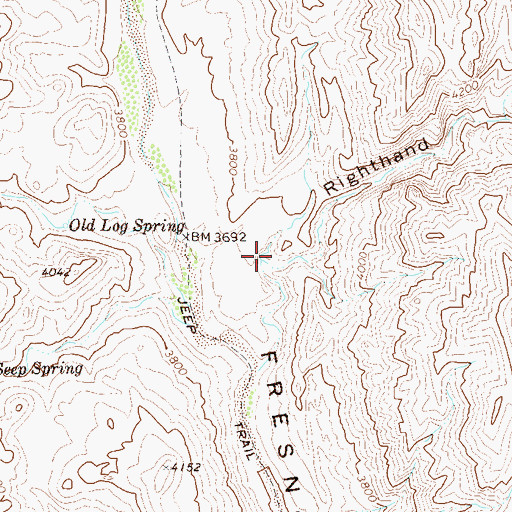 Topographic Map of Righthand Shutup, TX