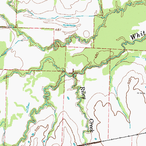 Topographic Map of Riley Creek, TX