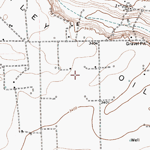 Topographic Map of Riley Oil Field, TX