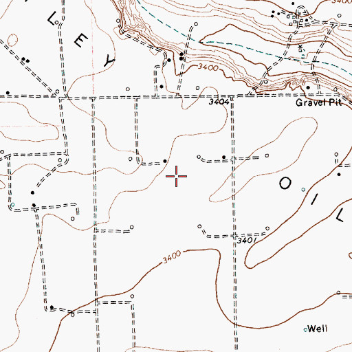 Topographic Map of Riley Oil Field, TX