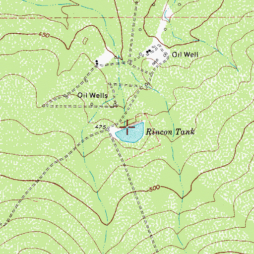 Topographic Map of Rincon Tank, TX