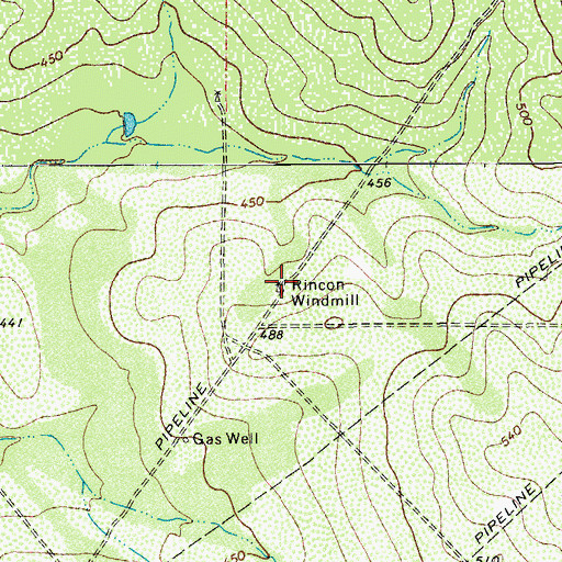 Topographic Map of Rincon Windmill, TX