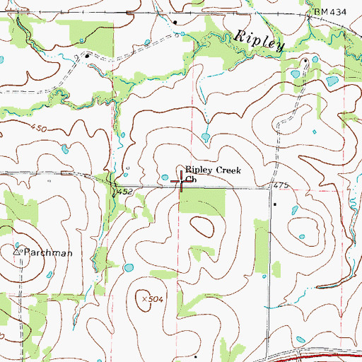 Topographic Map of Ripley Creek Church, TX