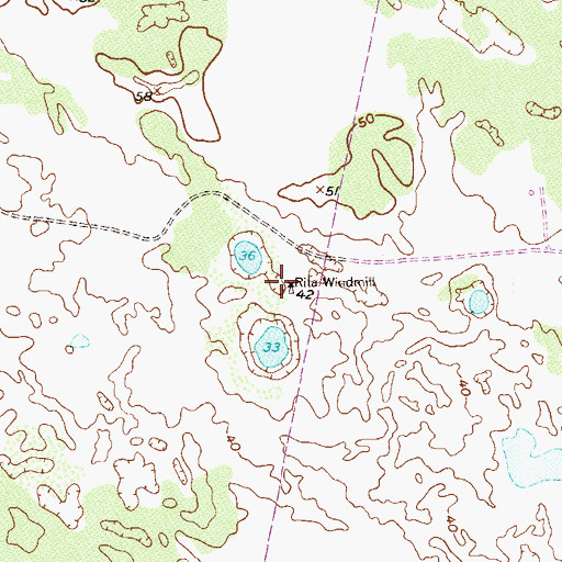 Topographic Map of Rita Windmill, TX