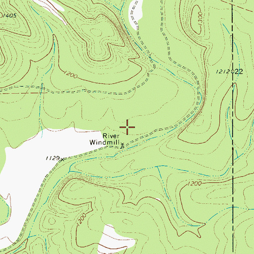 Topographic Map of River Windmill, TX