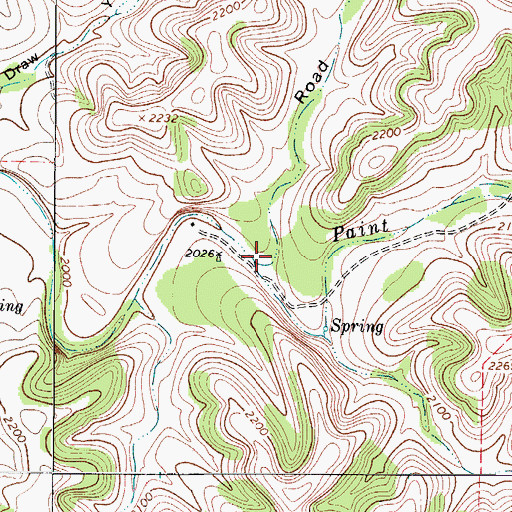 Topographic Map of Road Hollow, TX