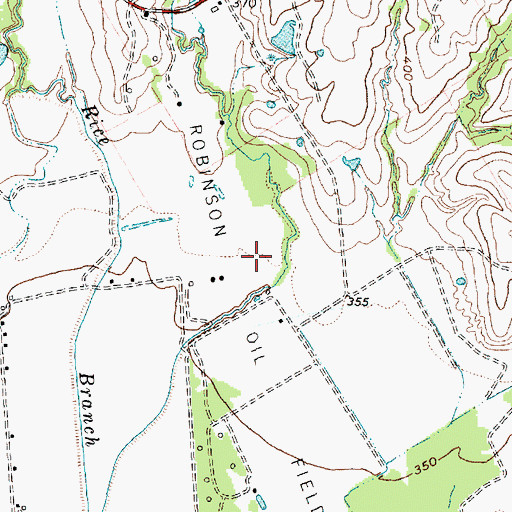 Topographic Map of Robinson Oil Field, TX