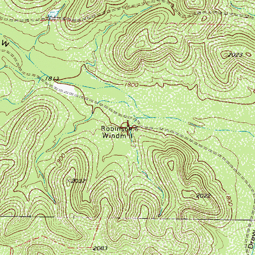 Topographic Map of Robinson Windmill, TX