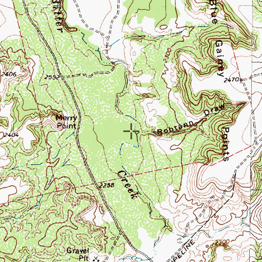 Topographic Map of Robtann Draw, TX