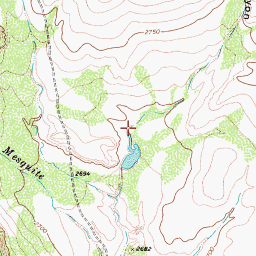 Topographic Map of Rock Canyon, TX