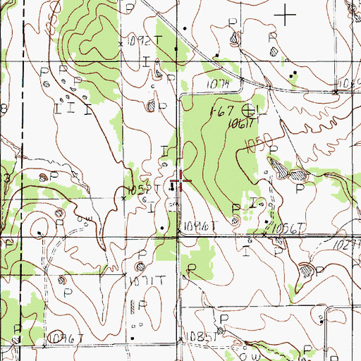 Topographic Map of Rock Creek Church, TX