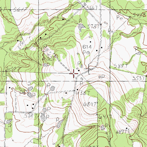 Topographic Map of Rock Hill School, TX
