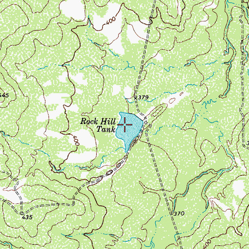 Topographic Map of Rock Hill Tank, TX