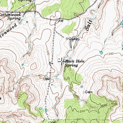 Topographic Map of Rock Hole Spring, TX