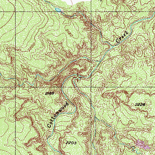 Topographic Map of Rockwall Creek, TX