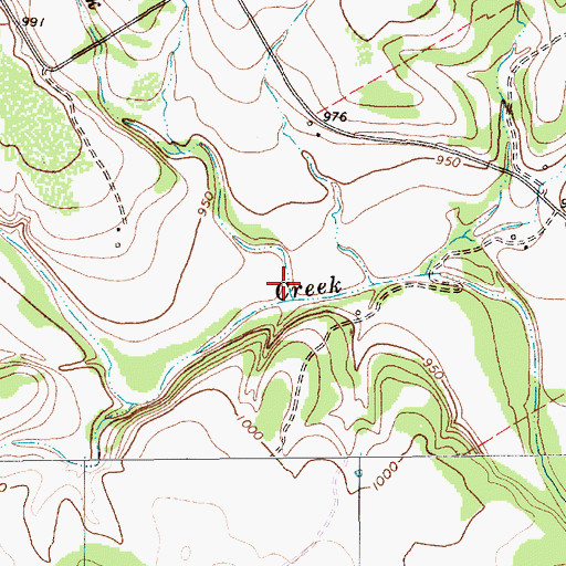 Topographic Map of Rocky Creek, TX