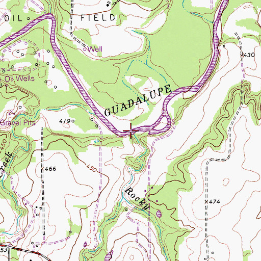 Topographic Map of Rocky Creek, TX