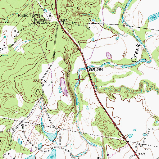 Topographic Map of Rocky Creek, TX