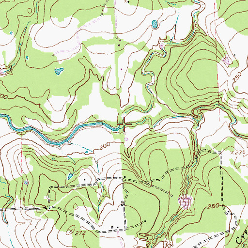 Topographic Map of Rocky Creek, TX