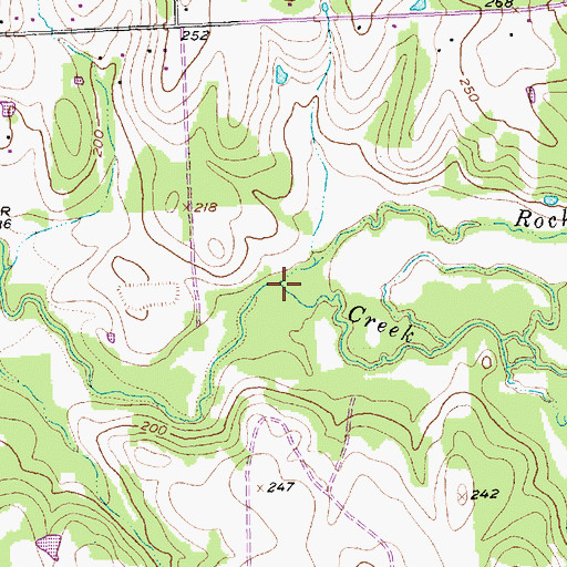 Topographic Map of Rocky Creek, TX