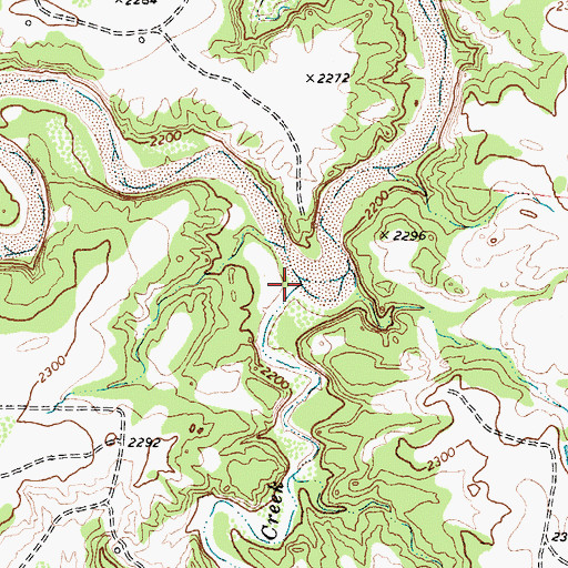 Topographic Map of Rocky Creek, TX