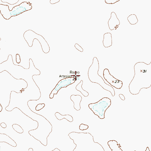 Topographic Map of Rodeo Artesian Well, TX