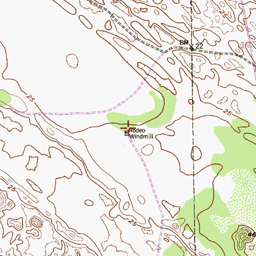 Topographic Map of Rodeo Windmill, TX