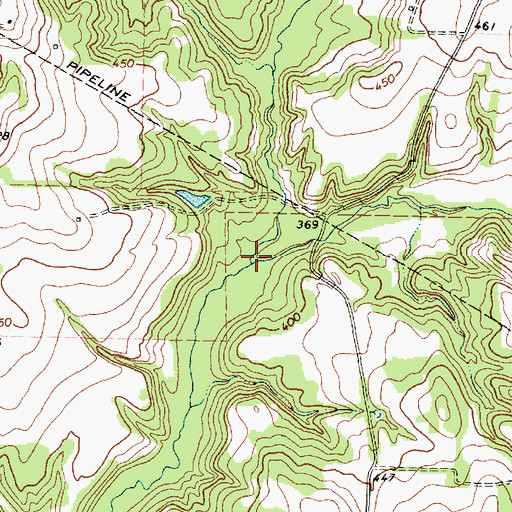 Topographic Map of Rome Branch, TX