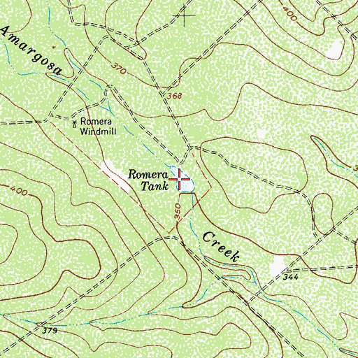 Topographic Map of Romera Tank, TX