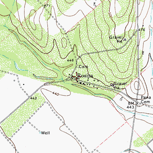 Topographic Map of Rosita, TX