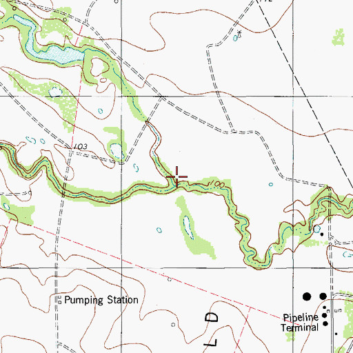 Topographic Map of Rosita Creek, TX