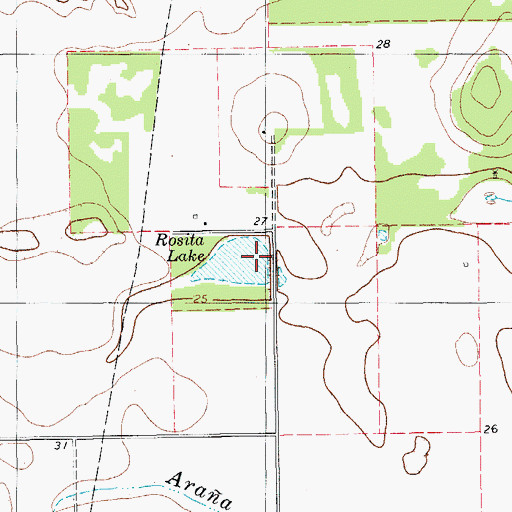 Topographic Map of Rosita Lake, TX