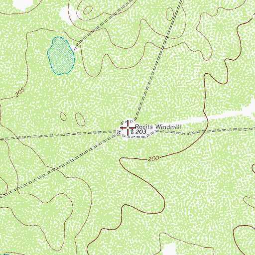 Topographic Map of Rosita Windmill, TX