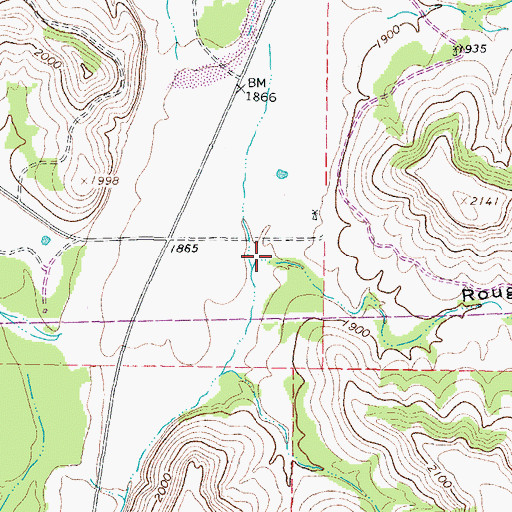 Topographic Map of Rough Canyon, TX