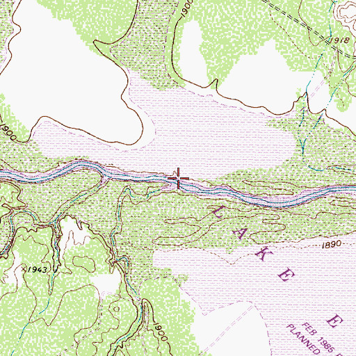 Topographic Map of Rough Creek, TX