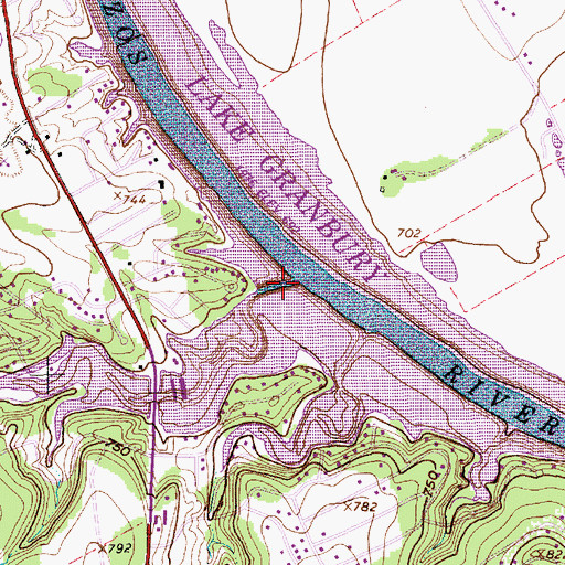 Topographic Map of Rough Creek, TX